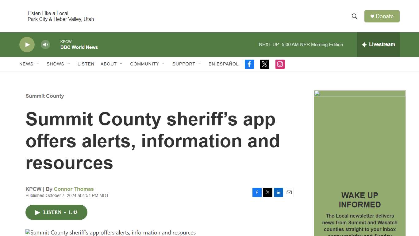 Summit County sheriff’s app offers alerts, information and resources
