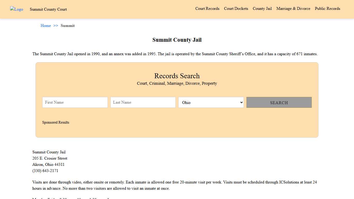 Summit County Jail Summit County Court
